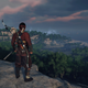 jin sakai in ghost of tsushima ps5 screenshot overlay